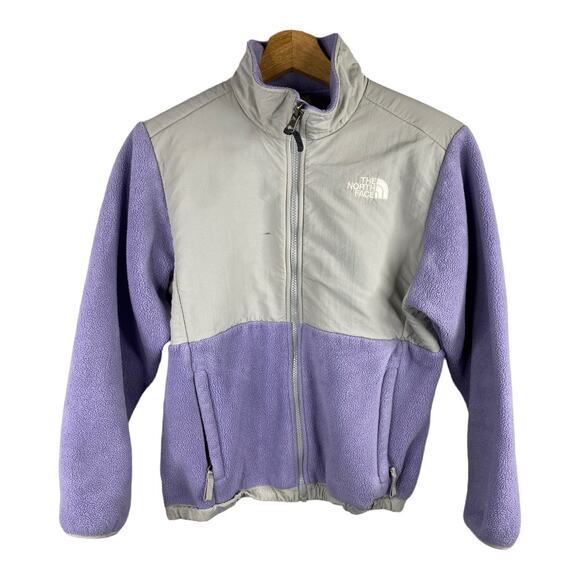 The North Face Girls size Large Full Zip Polartec Purple Zip Up Fleece Jacket - Picture 1 of 11